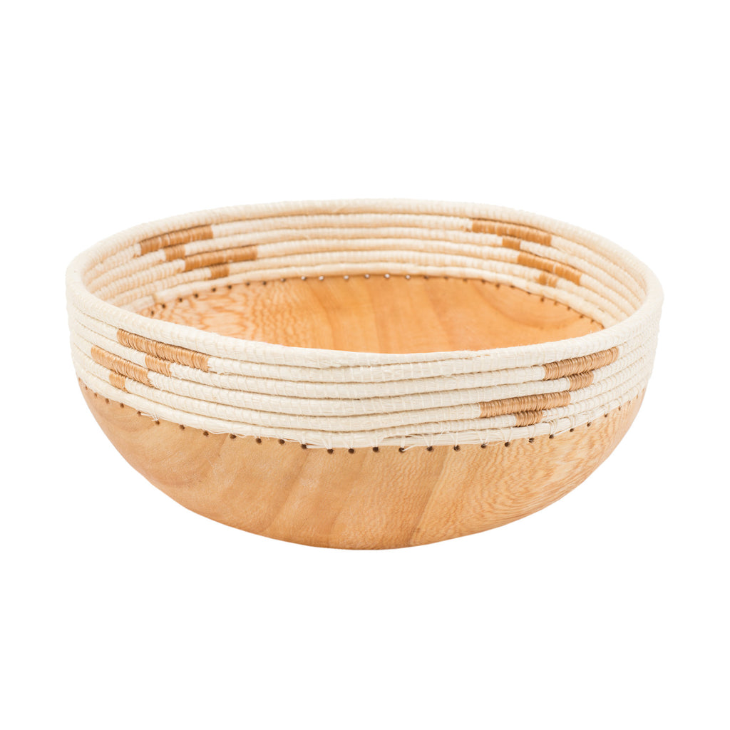 Large White & Tea Copabu Bowl