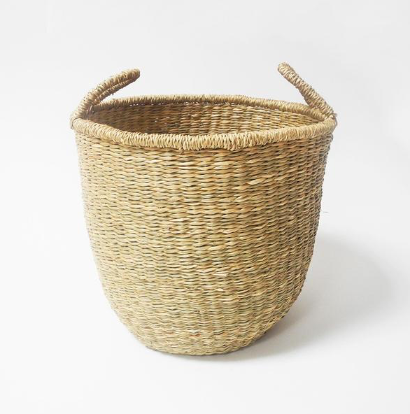 Tall Seagrass Basket with Handles