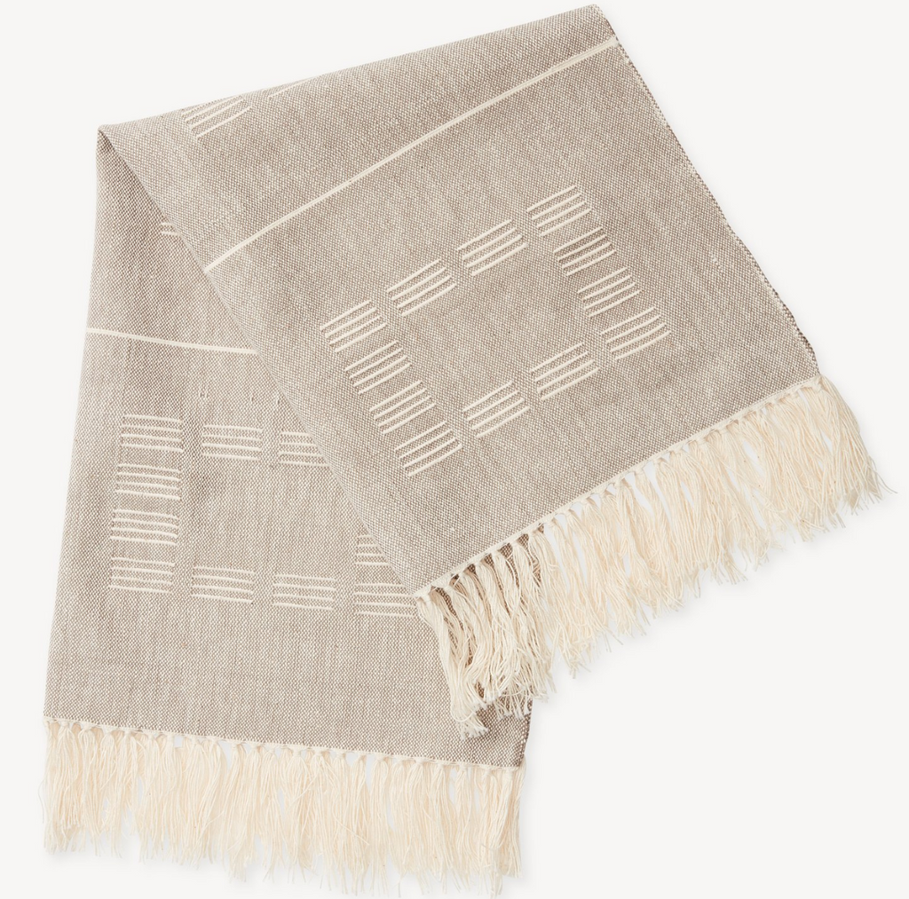 Blocks Tea Towel in Beige