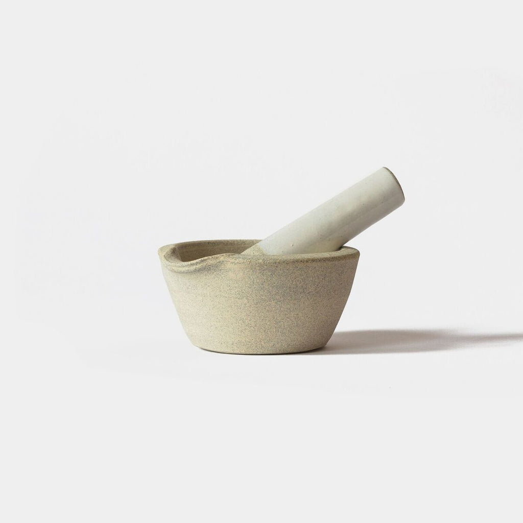 Stoneware Mortar And Pestle