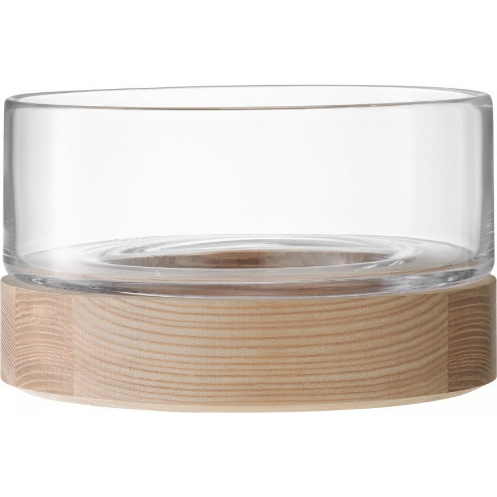Glass Bowl with Ash Base