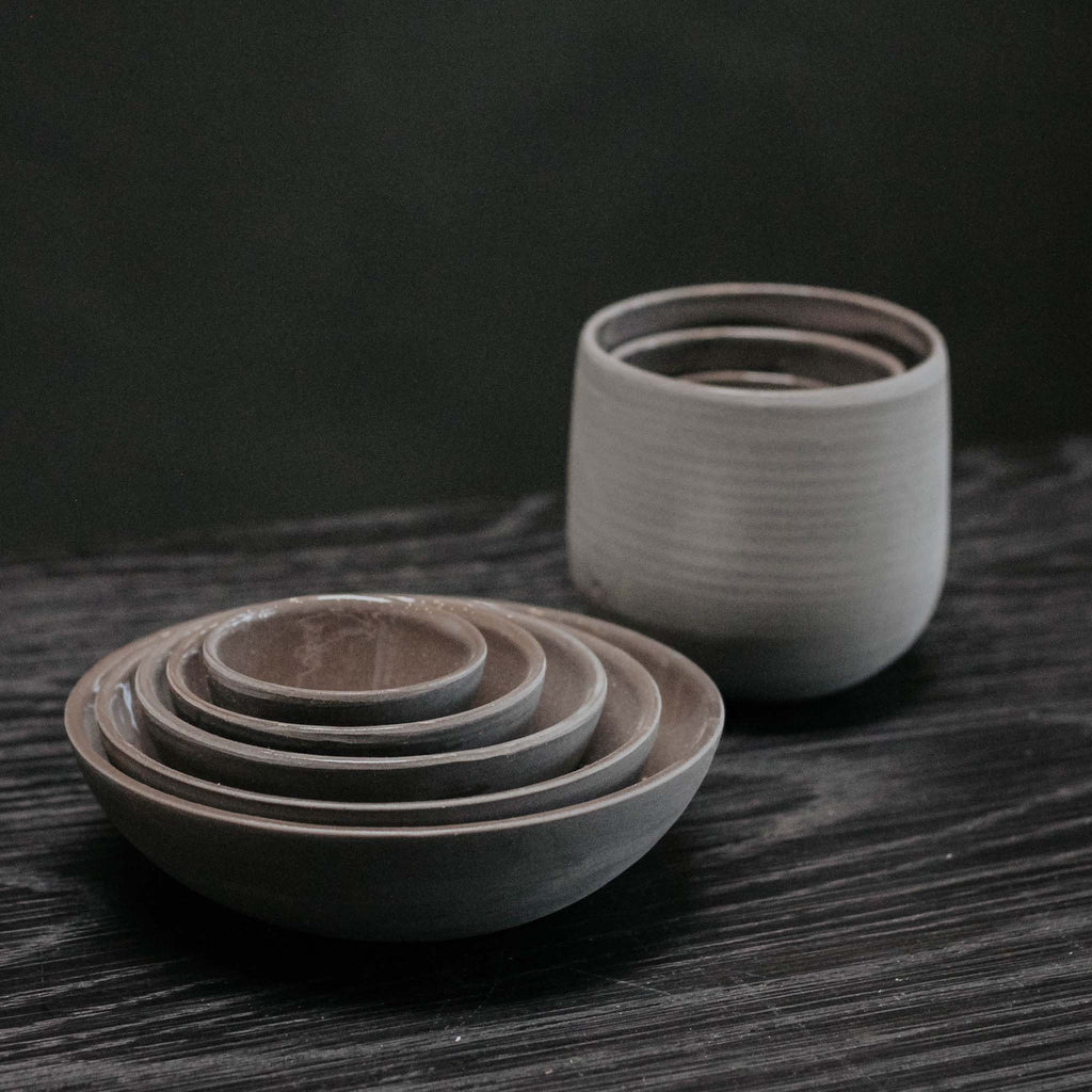 Oyster Bowls, Grey