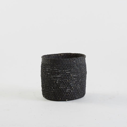 Black Open Weave Basket, Medium