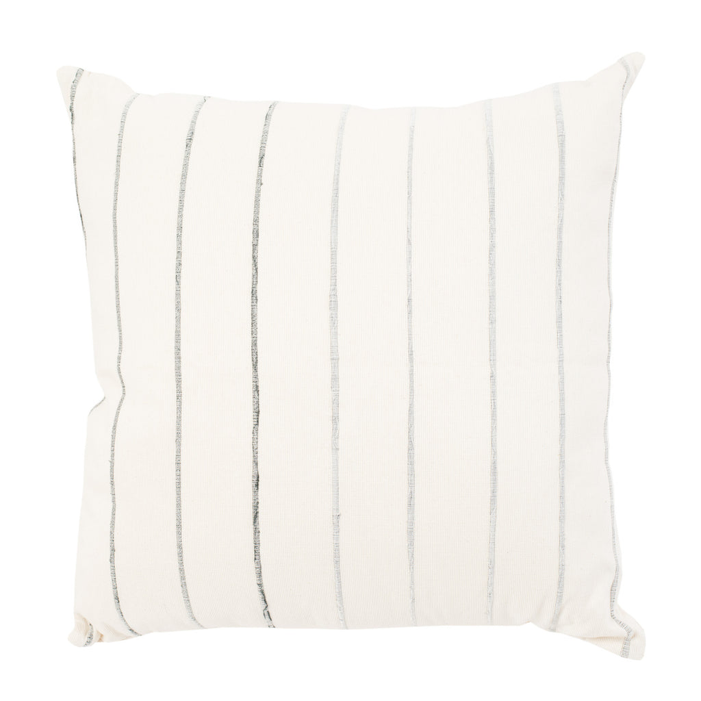 Recycled Stripe Pillow in Grey