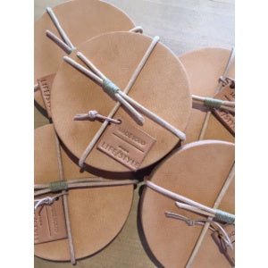 Studio LIFE/STYLE x Made Solid Tan Leather Coasters