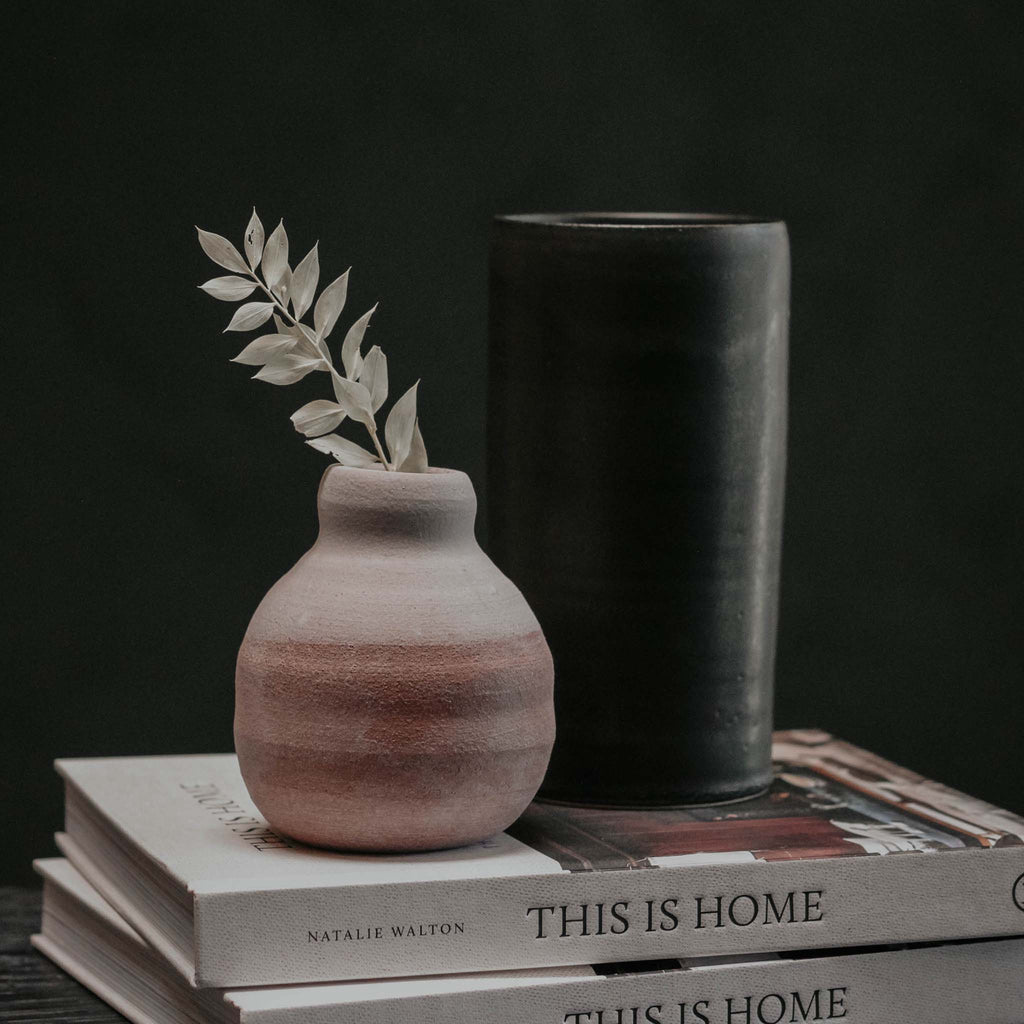 Terra Cotta Round Vase, Pink